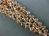 ESTATE EXTRA LARGE 18.98CT PINK DIAMOND 18KT ROSE GOLD CLUSTER HANGING EARRINGS