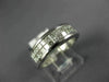 WIDE .84CT DIAMOND 14K WHITE GOLD 3D PRINCESS TWO ROW INVISIBLE ANNIVERSARY RING