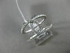 ESTATE WIDE .27CT DIAMOND 18KT WHITE GOLD 3D TWO ROW OPEN INFINITY LOVE RING