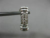ESTATE WIDE .30CT DIAMOND 14K WHITE GOLD 3D ELONGATED MULTI ROW CLIP ON EARRINGS