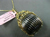 ESTATE LARGE .37CT BLACK DIAMOND 14KT BLACK & YELLOW GOLD WOVEN HANGING PENDANT