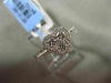 ESTATE LARGE .75CT DIAMOND 18KT WHITE GOLD DOUBLE BAND 3 DIMENSIONAL HEART RING