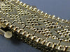ANTIQUE LARGE AAA BLUE ENAMEL 14KT YELLOW GOLD 3D CLASSIC TASSEL BRACELET  #2169