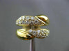 ESTATE WIDE 1.40CT DIAMOND 18KT YELLOW GOLD 2 ROW INSERT RING E/F VVS #10033