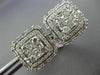 LARGE 2.40CT ROUND BAGUETTE & PRINCESS DIAMOND 18KT WHITE GOLD 3D STUD EARRINGS