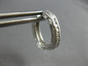 ANTIQUE .35CT DIAMOND 18KT WHITE GOLD 3D FILIGREE SQUARE HUGGIE EARRINGS #28016