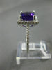 ESTATE 2.76CT WHITE & WHITE FANCY YELLOW DIAMOND & AMETHYST 14KT WHITE GOLD RING