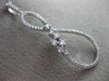 ESTATE LARGE .42CT ROUND DIAMOND 14KT WHITE GOLD 3D INFINITY FLOWER LOVE PENDANT