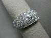 ESTATE LARGE 1.0CT DIAMOND 14KT YELLOW GOLD MULTI ROW FILIGREE ANNIVERSARY RING