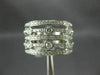 ESTATE WIDE 1.10CT DIAMOND 14KT WHITE GOLD 3D ETOILE MULTI ROW ANNIVERSARY RING