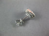 ESTATE LARGE .79CT DIAMOND 14KT WHITE GOLD 3D CLUSTER RECTANGULAR STUD EARRINGS
