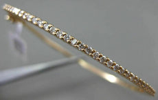 ESTATE .50CT DIAMOND 14KT ROSE GOLD 3D 2mm CLASSIC SHARE PRONG BANGLE BRACELET