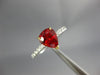 2.66CT DIAMOND & AAA ORANGE SAPPHIRE 18KT 2 TONE GOLD PEAR SHAPE ENGAGEMENT RING
