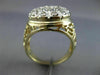 ANTIQUE LARGE .85CT DIAMOND 14K 2 TONE GOLD CIRCULAR FILIGREE ETOILE RING #25471