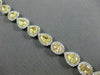 ESTATE 12.37CT WHITE & FANCY YELLOW DIAMOND 18K 2 TONE GOLD LOVE TENNIS BRACELET