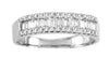 .40CT DIAMOND 14KT WHITE GOLD ROUND & BAGUETTE 3D SEMI ETERNITY ANNIVERSARY RING