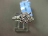 ESTATE LARGE 1.12CT DIAMOND 18KT WHITE GOLD FILIGREE CLUSTER PROMISE RING F/G VS
