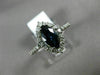 LARGE 1.08CT DIAMOND & AAA MARQUISE SAPPHIRE 14K WHITE GOLD HALO ENGAGEMENT RING