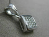 ESTATE .55CT PRINCESS DIAMOND 14KT WHITE GOLD SQUARE INVISIBLE FLOATING PENDANT