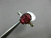 LARGE 2.69CT BAGUETTE DIAMOND & OVAL SPINEL TOURMALINE PLATINUM ENGAGEMENT RING