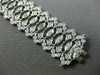 ESTATE 7.55CT ROUND & MARQUISE DIAMOND 18KT WHITE GOLD FILIGREE TENNIS BRACELET