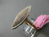 ESTATE EXTRA LARGE 1.34CT DIAMOND 18KT WHITE & ROSE GOLD 3D MARQUISE PAVE RING