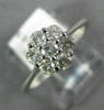 ESTATE .50CT ROUND DIAMOND 14KT WHITE GOLD CLASSIC SEVEN STONE FLOWER LOVE RING