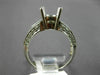 ESTATE .77CT DIAMOND 14KT WHITE GOLD 3D ROUND SEMI MOUNT ENGAGEMENT RING #9885