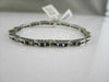 ESTATE 4.45CT DIAMOND & SAPPHIRE 14KT WHITE GOLD 3 DIMENSIONAL TENNIS BRACELET