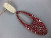 EXTRA LARGE 4.02CT DIAMOND & AAA RUBY 18KT ROSE GOLD OVAL ELONGATED FUN PENDANT