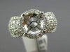 WIDE 1.95CT DIAMOND 18KT WHITE GOLD 3D HALO FILIGREE SEMI MOUNT ENGAGEMENT RING