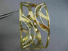 ESTATE LARGE 1.55CT DIAMOND 14K YELLOW GOLD 3D MULTI WAVE FLOWER BANGLE BRACELET