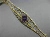 ANTIQUE .30CT AAA AMETHYST 14K 2 TONE GOLD HANDCRAFTED FILIGREE PIN BROOCH 26093