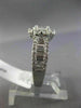 EFFY 2.0CT ROUND BAGUETTE DIAMOND 14K WHITE GOLD 3D FLOWER LOVE FRIENDSHIP RING
