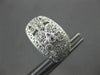 ESTATE LARGE 1.02CT DIAMOND 14KT WHITE GOLD HEART FILIGREE CLIP ON LOVE EARRINGS