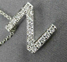 .32CT ROUND DIAMOND 14KT WHITE GOLD CLASSIC INITIAL FLOATING PENDANT #18296