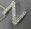 .32CT ROUND DIAMOND 14KT WHITE GOLD CLASSIC INITIAL FLOATING PENDANT #18296