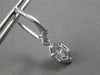 1.08CT DIAMOND 18K WHITE GOLD ROUND & MARQUISE LEVERBACK HANGING EARRINGS #27846