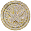 ESTATE LARGE 4.48CT DIAMOND 14KT YELLOW GOLD 3D CIRCULAR LEAF UNISEX FUN RING