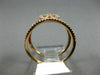ESTATE WIDE .38CT DIAMOND 14KT ROSE GOLD 3D FOUR CLOVER FLOWER HEART LOVE RING