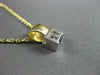 ESTATE .28CT PRINCESS DIAMOND 14KT WHITE & YELLOW GOLD FLOATING PENDANT #11597