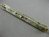ANTIQUE LARGE .22CT OLD MINE DIAMOND & SAPPHIRE 14KT 2 TONE GOLD FILIGREE BROOCH