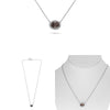 1.96CT DIAMOND & AAA PINK SAPPHIRE 14KT WHITE GOLD OVAL SOLITAIRE LOVE NECKLACE