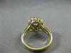 ESTATE 1.33CT DIAMOND & AAA PEAR TANZANITE 14K YELLOW GOLD 3D COCKTAIL RING 9787