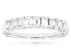 .87CT DIAMOND 14KT WHITE GOLD EMERALD CUT SHARED PRONG WEDDING ANNIVERSARY RING