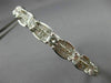 ANTIQUE 2.85CT ROUND & BAGUETTE  DIAMOND 14KT WHITE GOLD BANGLE BRACELET #1047