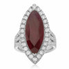 GIA LARGE 9.11CT DIAMOND & AAA RUBY PLATINUM MARQUISE SHAPE HALO FILIGREE RING