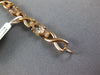 LONG 4.15CT DIAMOND & AAA MORGANITE 14K ROSE GOLD 3D OVAL X LOVE TENNIS BRACELET