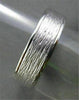 ESTATE WIDE 14KT WHITE GOLD SOLID STRIATED MATT MENS WEDDING RING BEAUTIFUL 1514