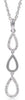 ESTATE .15CT DIAMOND 14KT WHITE GOLD 3D TRIPLE TEAR DROP FUN FLOATING PENDANT